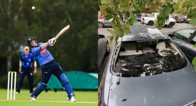 Kevin O'Brien, car window, cricket, ireland- India TV Hindi