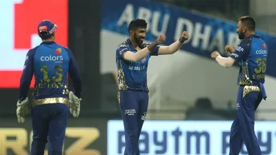 KKR vs MI Records Jasprit Bumrah 4 Sixes In a Over Pat Cummins Rohit Sharma- India TV Hindi