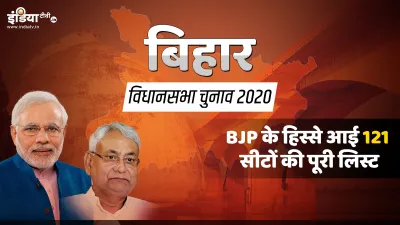 BJP 121 seats list in alliance with JDU VIP HAM Bihar election- India TV Hindi