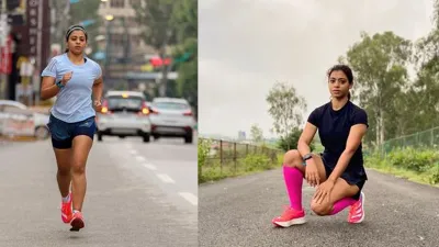 5 months pregnant completes TCS World 10 kilometer race in 62 minutes- India TV Hindi