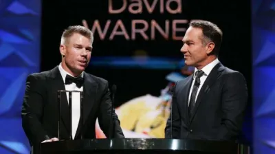  David Warner and commentator Michael Slater - India TV Hindi