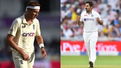 India VS England 2nd Test Lord's, England's star bowler Stuart Broad and India's all-rounder Shardu- India TV Hindi