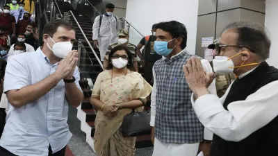 Rahul Gandhi arrives at Srinagar airport, on a two-day visit to Jammu and Kashmir- India TV Hindi