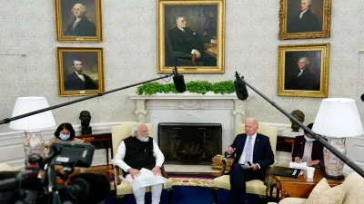 PM Narendra Modi, President Joe Biden hold first bilateral meeting- India TV Hindi