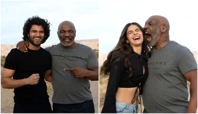 Vijay Deverakonda Ananya Pandey with mike tyson karan johar shares pics - India TV Hindi