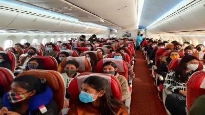 first flight to Mumbai with 219 Indians evacuated from Ukraine has taken off from Romania.- India TV Hindi