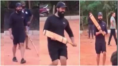 Photos of KGF star Yash playing cricket with local boys went viral केजीएफ  स्टार यश की स्थानीय लड़कों के साथ क्रिकेट खेलते हुए तस्वीरें वायरल - India  TV Hindi News