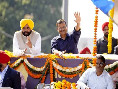 <p>Arvind Kejriwal and Bhagwant Mann</p>- India TV Hindi