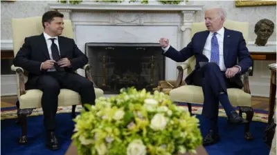 US President Joe Biden and Ukrainian President Volodymyr Zelensky- India TV Hindi