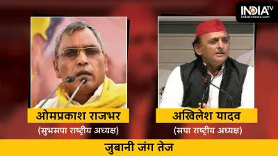 OmPrakash Rajbhar And Akhilesh yadav- India TV Hindi