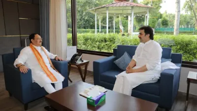 Kuldeep Bishnoi with JP Nadda- India TV Hindi