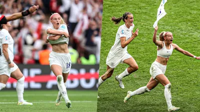 Chloe Kelly celebrating winning goal of Women's Euro...- India TV Hindi