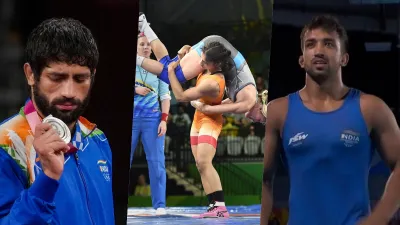 Ravi Dahiya, Vinesh Phogat and Naveen- India TV Hindi