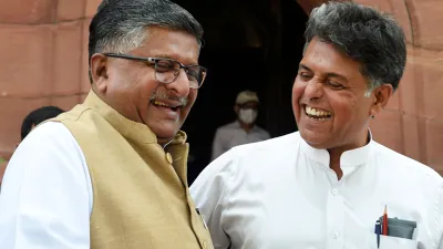 Ravi Shankar Prasad and Manish Tewari - India TV Hindi