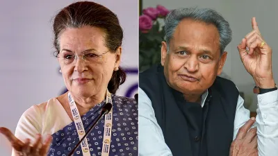 Sonia Gandhi and Ashok Gehlot- India TV Hindi