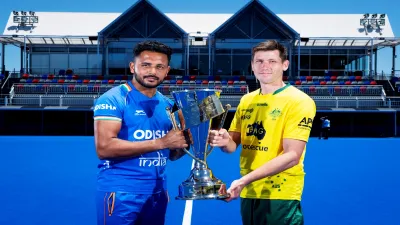 Harmanpreet Singh captain of India and Eddie Ockenden Co...- India TV Hindi