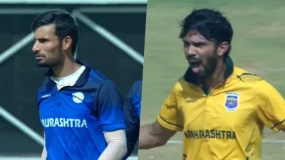 RutuRaj Gaikwad and Chirag Jani during Vijay Hazare Trophy...- India TV Hindi