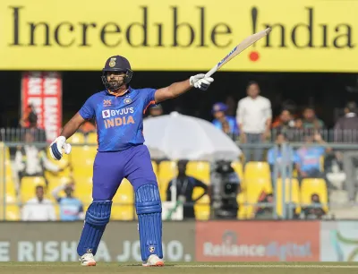 Rohit Sharma celebrates his half century in first ODI...- India TV Hindi