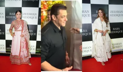 Baba Siddique Iftar Party salman khan Shah Rukh KhanPooja Hegde Nargis Fakhri Huma Qureshi Shehnaaz - India TV Hindi