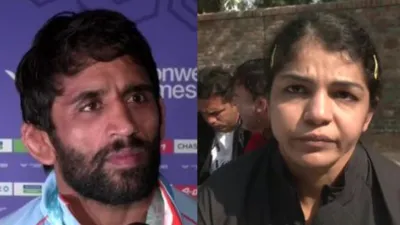 Wrestlers Sakshi Malik and Bajrang Punia- India TV Hindi