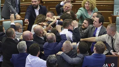 Kosovo, Kosovo Parliament, Kosovo Parliament Brawl- India TV Hindi