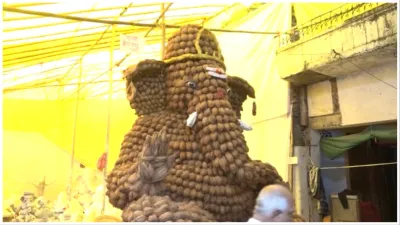 Nagpur Sculptors made Ganesh idol from 3 thousand coconuts what is the specialty of this 12 feet lon- India TV Hindi