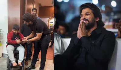 Allu arjun, specially abled fan meets allu arjun- India TV Hindi