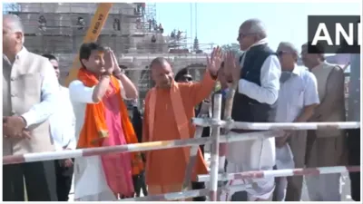 CM Yogi Adityanath reached Hanumangarhi with Jyotiraditya Scindia preparations are going on for Ram - India TV Hindi