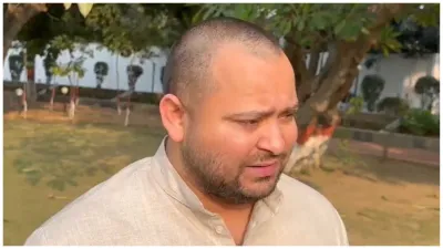 Tejashwi Yadav gave a statement Said Giriraj Singh was worried in the flight said will he get the ti- India TV Hindi