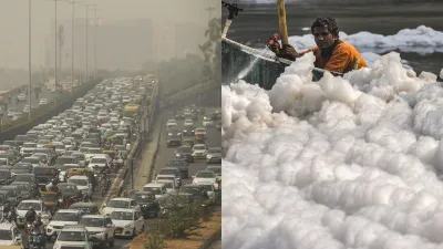 Delhi Air Pollution, Yamuna Pollution, Chhath Yamuna Pollution- India TV Hindi