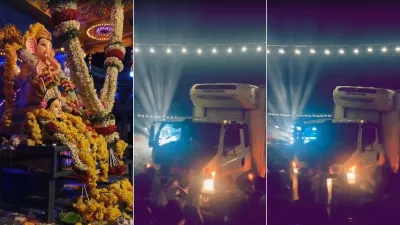 કર્ણાટકમાં ગણેશ વિસર્જન દરમ્યાન દુર્ઘટના  શોભાયાત્રામાં ટ્રક ઘુસી જતાં ૯ના મોત-ર૦ ઘાયલ