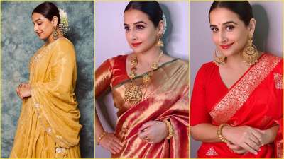 Vidya Balan&amp;nbsp;को पारंपरिक पहनावा बेहद अच्छा लगता है और उन्हें ज्यादातर समय इन ड्रेस में देखा जाता है। उनके पास एथनिक आउटफिट्स का एक विशाल कलेक्शन है और वह उन्हें खास तौर पर स्टाइल करती हैं।&amp;nbsp; &amp;nbsp;