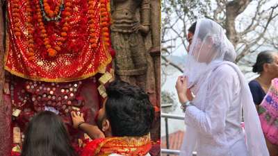 बॉलीवुड की पॉपुलर एक्ट्रेस सारा अली खान भले ही पूर्व नवाबों के खानदान से ताल्लुक रखती हैं। लेकिन फिर भी हिंदु भगवानों में उनकी काफी मान्यता है। इसकी बड़ी वजह यह भी है कि सारा अली खान ने अपना डेब्यू ही हिंदु भगवान शिव के मंदिर केदारनाथ से की थी। सारा की डेब्यू फिल्म का नाम 'केदारनाथ' ही था। सारा को अक्सर ही हिंदु भगवानों के मंदिरों में देखा जाता है। हाल ही में सारा अली खान कामाख्या देवी के मंदिर में पहुंची थीं। यहां पहुंचकर सारा अली खान ने मां के चरणों में अपना माथा टेका और आर्शीवाद लिया। इसकी तस्वीरें भी सारा ने अपने फैन्स के साथ शेयर की हैं। बॉलीवुड की पॉपुलर एक्ट्रेस सारा अली खान भले ही पूर्व नवाबों के खानदान से ताल्लुक रखती हैं। लेकिन फिर भी हिंदु भगवानों में उनकी काफी मान्यता है। इसकी बड़ी वजह यह भी है कि सारा अली खान ने अपना डेब्यू ही हिंदु भगवान शिव के मंदिर केदारनाथ से की थी। सारा की डेब्यू फिल्म का नाम 'केदारनाथ' ही था। सारा को अक्सर ही हिंदु भगवानों के मंदिरों में देखा जाता है। हाल ही में सारा अली खान कामाख्या देवी के मंदिर में पहुंची थीं। यहां पहुंचकर सारा अली खान ने मां के चरणों में अपना माथा टेका और आर्शीवाद लिया। इसकी तस्वीरें भी सारा ने अपने फैन्स के साथ शेयर की हैं।