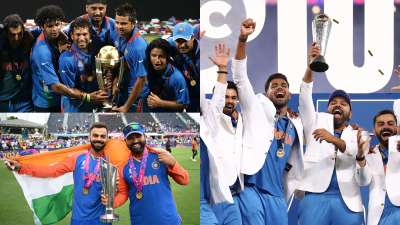 क्रिकेट टीम की दुनिया में अभी तक सिर्फ 5 टीमें ही वनडे वर्ल्ड कप, चैंपियंस ट्रॉफी और टी20 वर्ल्ड कप सहित तीनों ही खिताब जीत चुकी हैं। इसमें भारत, पाकिस्तान, श्रीलंका, ऑस्ट्रेलिया और वेस्टइंडीज की टीमें शामिल हैं। क्रिकेट टीम की दुनिया में अभी तक सिर्फ 5 टीमें ही वनडे वर्ल्ड कप, चैंपियंस ट्रॉफी और टी20 वर्ल्ड कप सहित तीनों ही खिताब जीत चुकी हैं। इसमें भारत, पाकिस्तान, श्रीलंका, ऑस्ट्रेलिया और वेस्टइंडीज की टीमें शामिल हैं।
