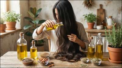 बालों पर तेल की मालिश करने से ग्रोथ पर काफी असर पड़ता है। इसके लिए आप कोई साधारण तेल की बजाय रोजमेरी ऑयल का इस्तेमाल करें। इससे बाल खूबसूरत और लंबे हो जाएंगे। आपको इसे किसी दूसरे तेल में मिलाकर ही इस्तेमाल करना चाहिए। बालों पर तेल की मालिश करने से ग्रोथ पर काफी असर पड़ता है। इसके लिए आप कोई साधारण तेल की बजाय रोजमेरी ऑयल का इस्तेमाल करें। इससे बाल खूबसूरत और लंबे हो जाएंगे। आपको इसे किसी दूसरे तेल में मिलाकर ही इस्तेमाल करना चाहिए।