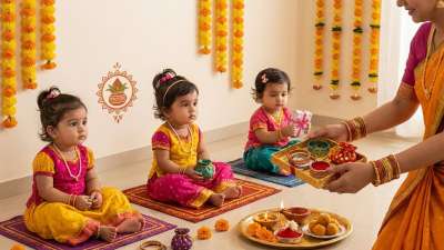 अष्टमी और नवमी पूजा नवरात्रि के नौ दिनों में सबसे महत्वपूर्ण माना जाता है। इस खास मौके पर कन्या पूजन के साथ कंजकों को गिफ्ट भी दिया जाता है। अगर आप भी कंजकों को गिफ्ट देना चाहते हैं तो यहां से आइडिया ले सकते हैं। अष्टमी और नवमी पूजा नवरात्रि के नौ दिनों में सबसे महत्वपूर्ण माना जाता है। इस खास मौके पर कन्या पूजन के साथ कंजकों को गिफ्ट भी दिया जाता है। अगर आप भी कंजकों को गिफ्ट देना चाहते हैं तो यहां से आइडिया ले सकते हैं।