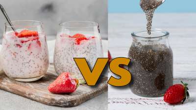 चिया सीड्स को पानी में भिगोकर खाने पर ये जेल जैसा बन जाते हैं। आप इसे आधा घंटे से लेकर 24 घंटे तक के लिए पानी में भिगो सकते हैं। डाइटिशियन स्वाति सिंह से मुताबिक, चिया सीड्स को 15 घंटे से ज्यादा भिगोने से ये ग्लूटेन फ्री बन जाता है जिसे आप किसी भी चीज में इस्तेमाल कर सकते हैं। पानी में भीगे चिया सीड्स आसानी से पच जाते हैं और इसमें ओमेगा 6 के मुकाबले ओमेगा 3 फैटी एसिड की मात्रा बढ़ जाती है। चिया सीड्स को पानी में भिगोकर खाने पर ये जेल जैसा बन जाते हैं। आप इसे आधा घंटे से लेकर 24 घंटे तक के लिए पानी में भिगो सकते हैं। डाइटिशियन स्वाति सिंह से मुताबिक, चिया सीड्स को 15 घंटे से ज्यादा भिगोने से ये ग्लूटेन फ्री बन जाता है जिसे आप किसी भी चीज में इस्तेमाल कर सकते हैं। पानी में भीगे चिया सीड्स आसानी से पच जाते हैं और इसमें ओमेगा 6 के मुकाबले ओमेगा 3 फैटी एसिड की मात्रा बढ़ जाती है।