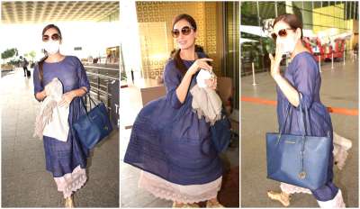 बॉलीवुड अभिनेत्री दीया मिर्जा को शादी के 4 दिन बाद ही मुंबई एयरपोर्ट पर स्पॉट किया गया। वो बेहद सिंपल लुक में खूबसूरत नज़र आईं।&amp;nbsp;