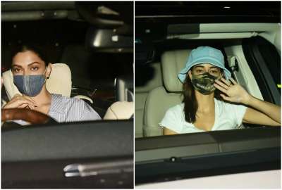 दीपिका पादुकोण और अनन्या पांडे मुंबई एयरपोर्ट से बाहर कार में स्पॉट हुए। दोनों ने मास्क लगाया हुआ था।&amp;nbsp;