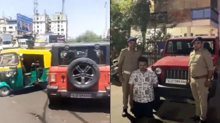 Video: बेकाबू थार से तांडव मचा रहा था ड्राइवर, ऑटो को टक्कर मारकर भागा, पुलिस ने पकड़कर बना दिया भूत