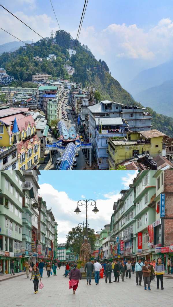 Gangtok is a very beautiful place in North East.  The beautiful mountains here and the river Teesta flowing along it, the clean roads will fascinate you.