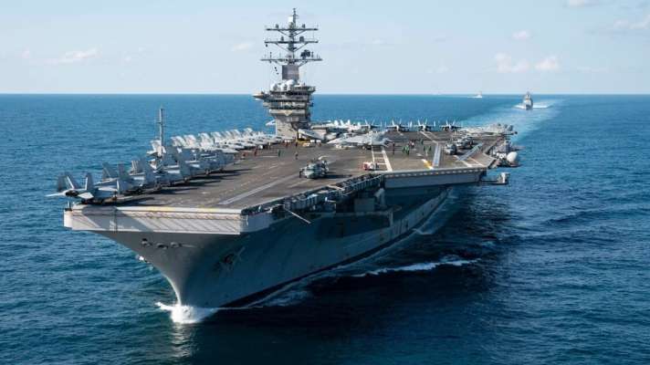 us deploys three aircraft carriers to pacific near china | भारत से उलझा चीन तो अमेरिका ने लिया एक्शन, प्रशांत महासागर में उतारे तीन न्युक्लियर युद्धक पोत - India TV Hindi News