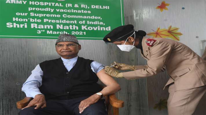 राष्ट्रपति रामनाथ कोविंद ने लगवाया कोरोना वैक्सीन का टीका - India TV Hindi  News
