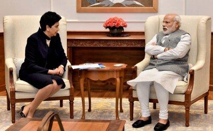 भारत के विकास लक्ष्यों को पूरा करने में मदद करेंगी इंद्रा नूयी, पीएम मोदी से की मुलाकात भारत के विकास लक्ष्यों को पूरा करने में मदद करेंगी इंद्रा नूयी, पीएम मोदी से की मुलाकात- India TV Paisa