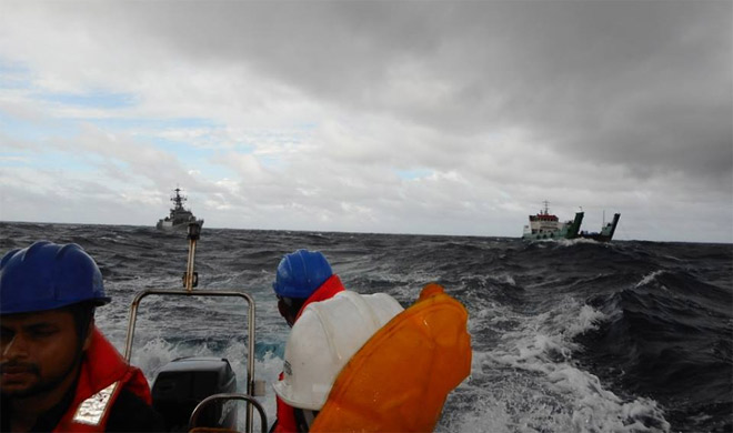 Indian Navy Rescues Maldivian Ship | Indian Navy Photo