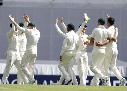 Australia celebrate the wicket of Jonny Bairstow Australia celebrate the wicket of Jonny Bairstow- India TV