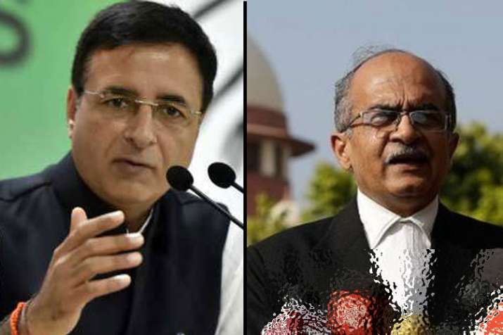 Randeep Surjewala and Prashant Bhushan Randeep Surjewala and Prashant Bhushan- India TV Hindi