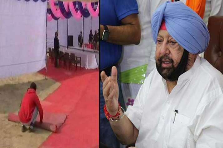 Red carpets put near blast site ahead of CM Amarinder... Red carpets put near blast site ahead of CM Amarinder...- India TV Hindi