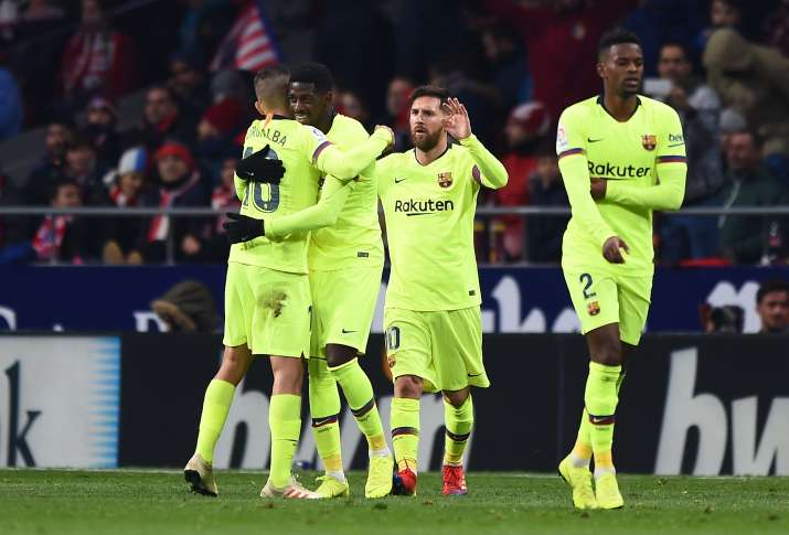 La Liga: डेम्बेले का लेट गोल, बार्सिलोना ने एटलेटिको मेड्रिड से खेला रोमांचक ड्रॉ La Liga: डेम्बेले का लेट गोल, बार्सिलोना ने एटलेटिको मेड्रिड से खेला रोमांचक ड्रॉ- India TV Hindi