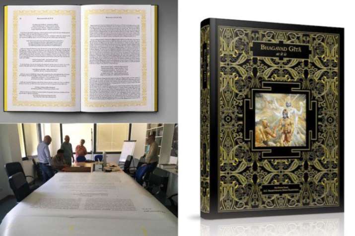 800 kg iskcon bhagvad gita to be largest sacred text pm modi to unveil in delhi 800 kg iskcon bhagvad gita to be largest sacred text pm modi to unveil in delhi- India TV